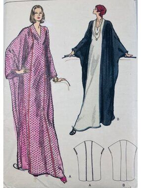Rare 70s Vogue 8501 Caftan Vintage Sewing Pattern Medium 12-14 Bust 34-36 CC